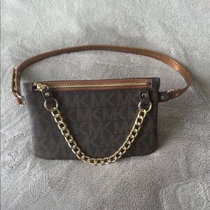 Michael Kors Brown Logo Belt Bag